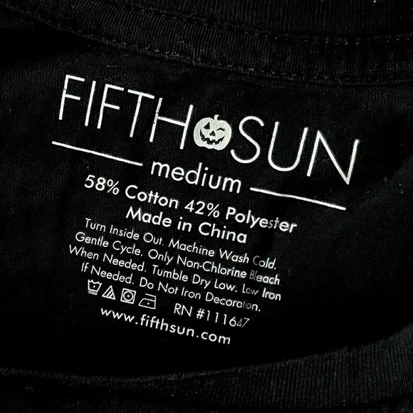 Fifth Sun I’m Not Your Boo Ghost Halloween Black White Graphic Tank Top Medium - Picture 4 of 4